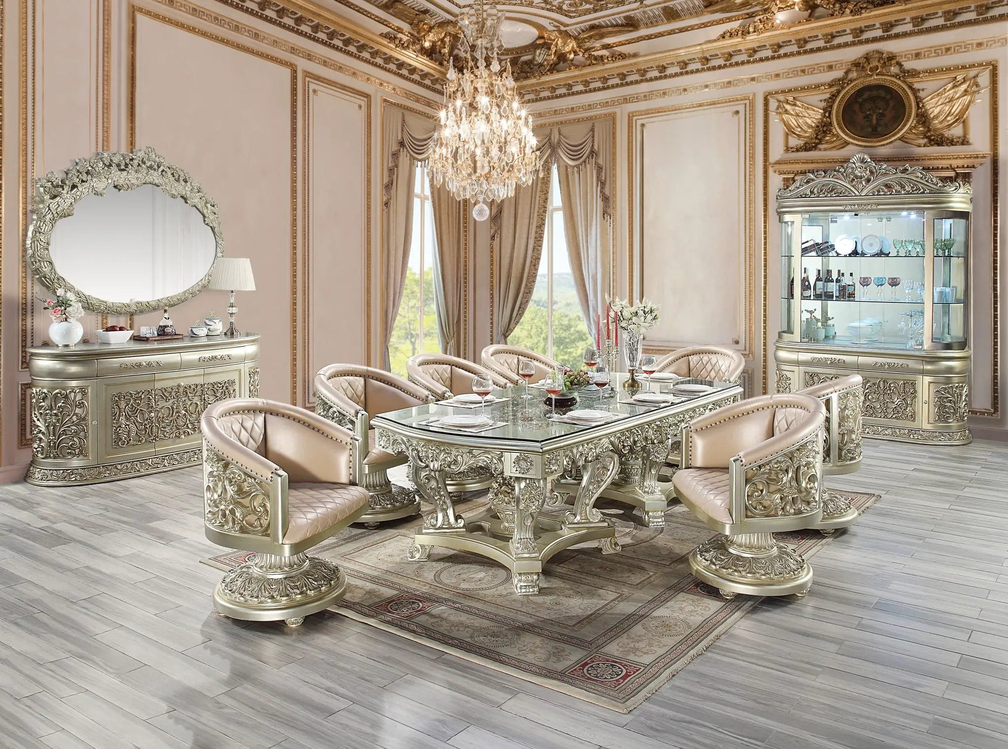 Sorina - 57" Mirror - Antique Gold by Unique Piece Furniture