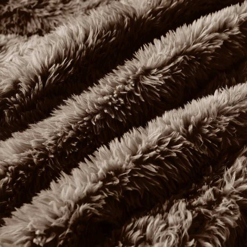 Aviana Ottoman in Plush Fabric - Chocolate by HouseOfZazla
