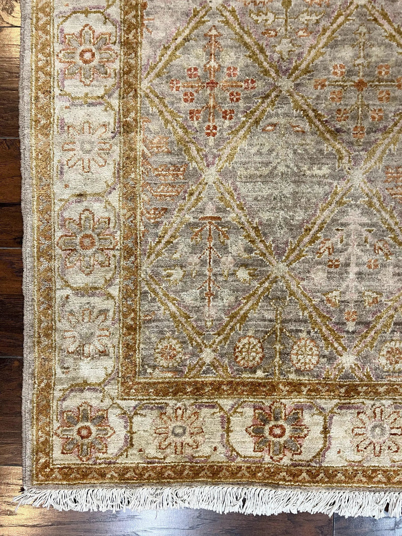 Pakistani Peshawar Rug 3x5, Safavieh Wool Handmade Hand Knotted Vintage Rug, Panel Design 3 x 5 Oriental Carpet by Jewel Rugs