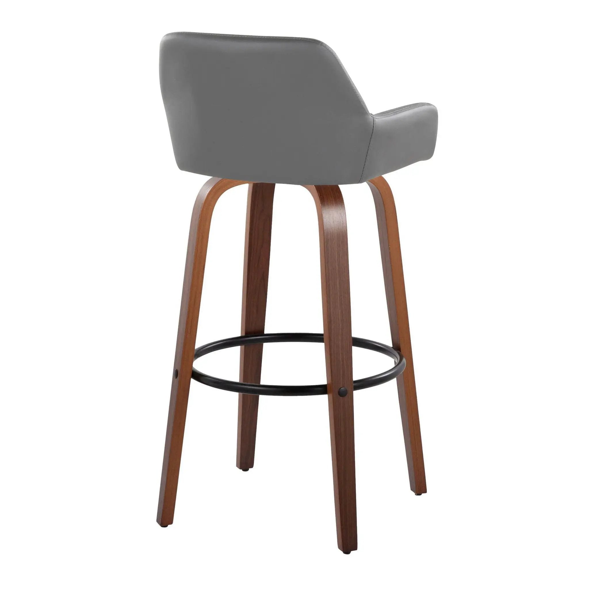 Daniella - Contemporary Fixed Height, Barstool & Swivel And Round Footrest (Set of 2) by Unique Piece Furniture