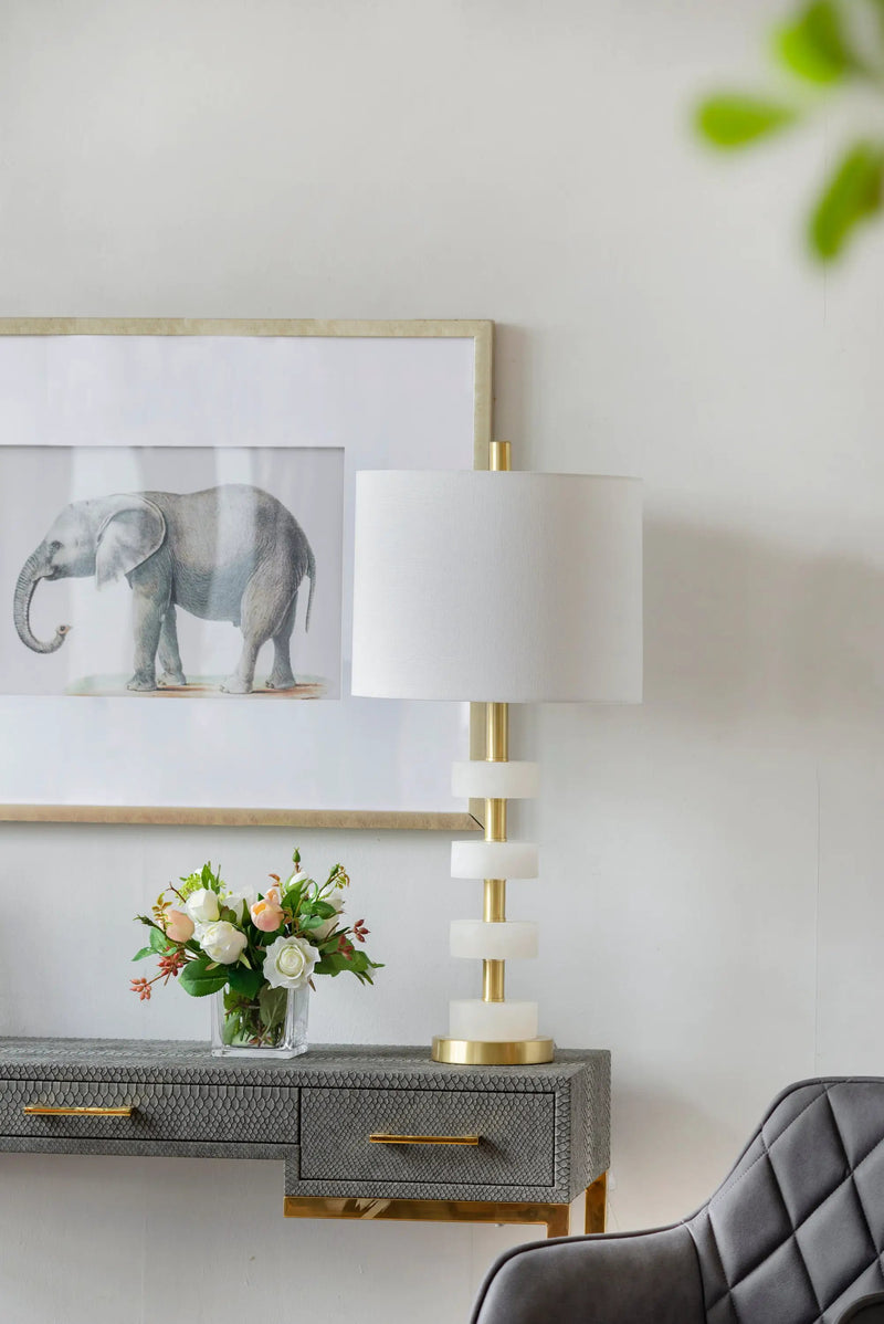 13x13x26 Marble Table Lamp by HouseOfZazla
