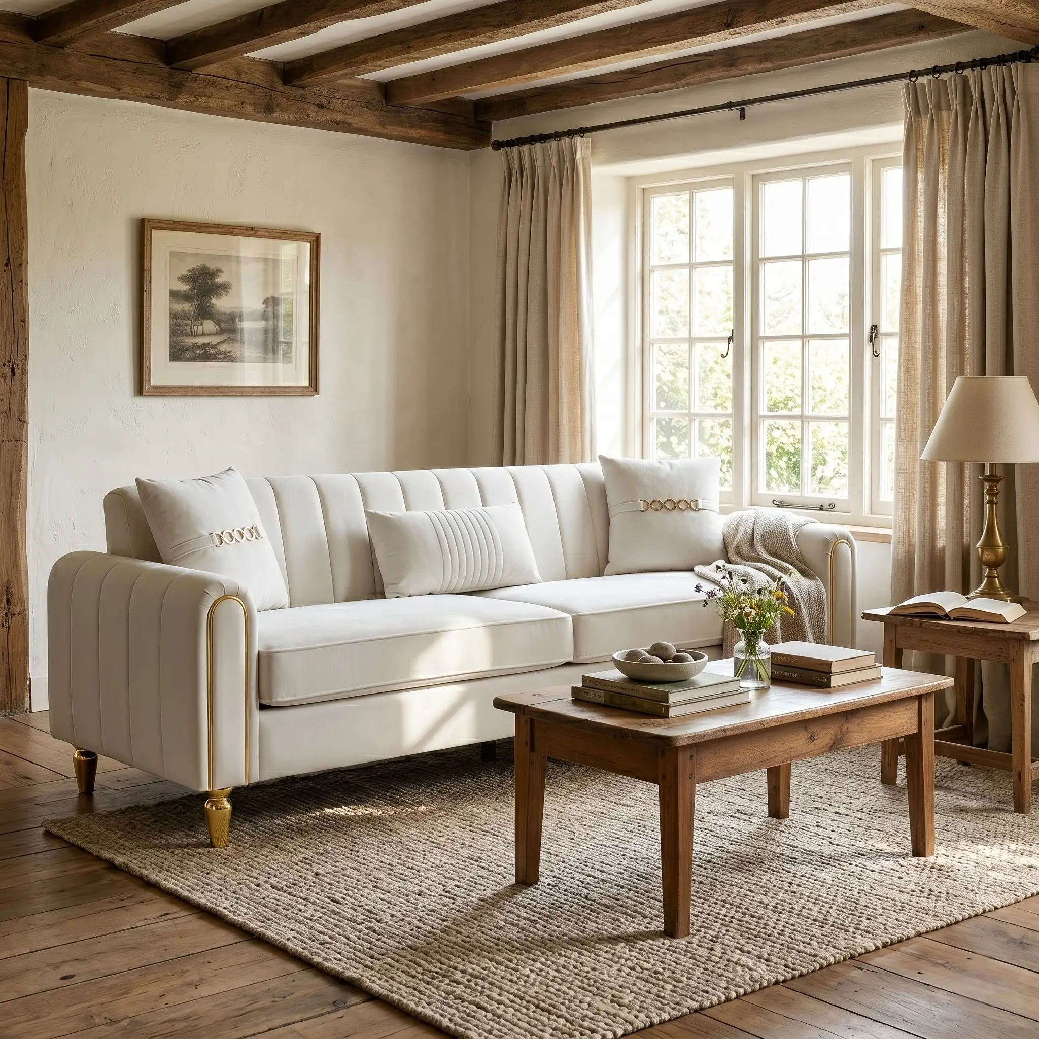 FX-P11-CW 3-Seater Sofa for Living Room by HouseOfZazla