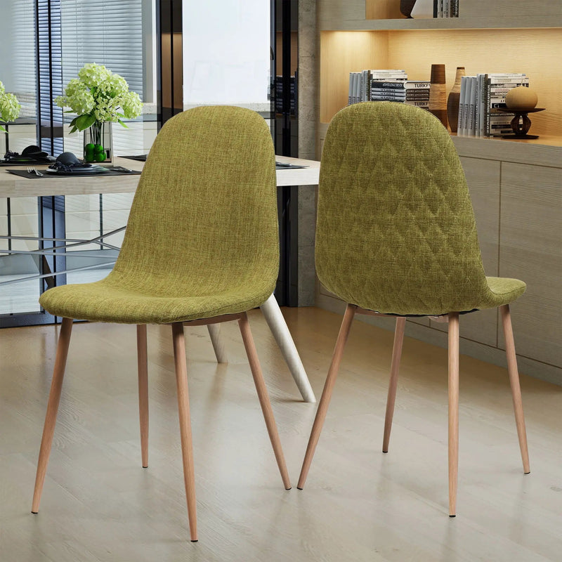 Elegant Dining Chair Set With Fabric by HouseOfZazla