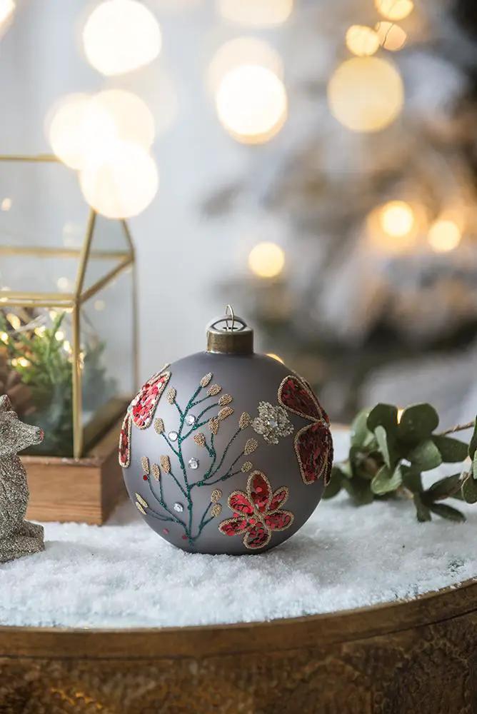 Glass Decorative Hanging Ball Christmas Tree Ornaments For Holiday Party Decorations by Unique Piece Furniture