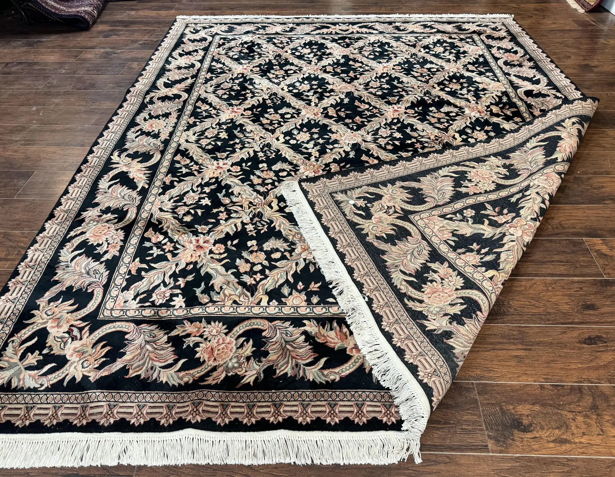 Pak Persian Rug 8x10, Black, Handmade by Jewel Rugs