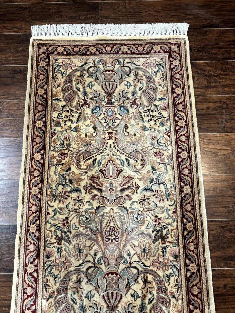 Pakistani Runner Rug 2.8 x 14, Pak Persian Hallway Rug, Cream Color by Jewel Rugs