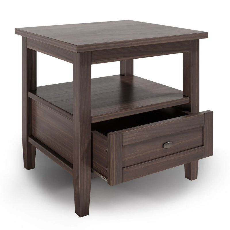 Warm Shaker - End Table - Warm Walnut Brown by HouseOfZazla