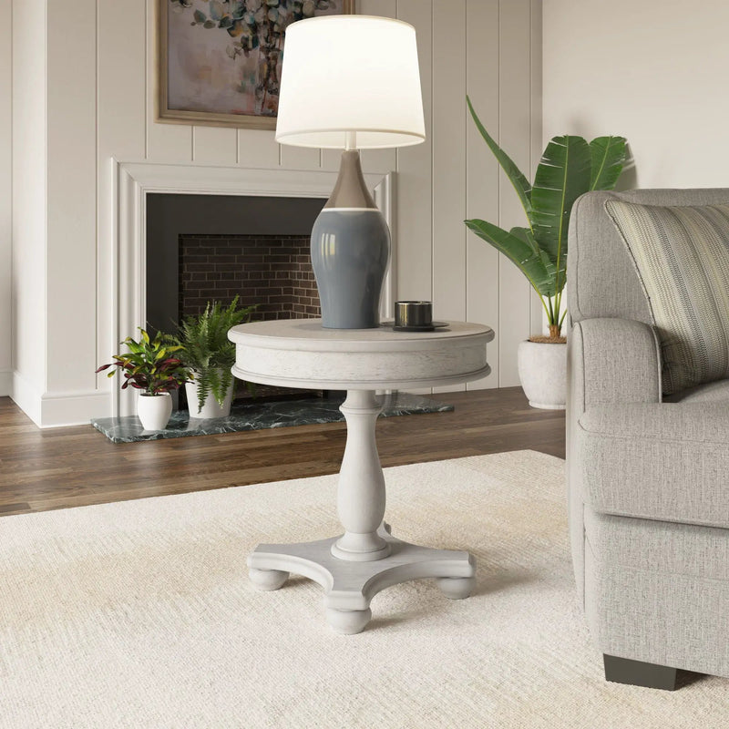 Round End Table - Gray by HouseOfZazla