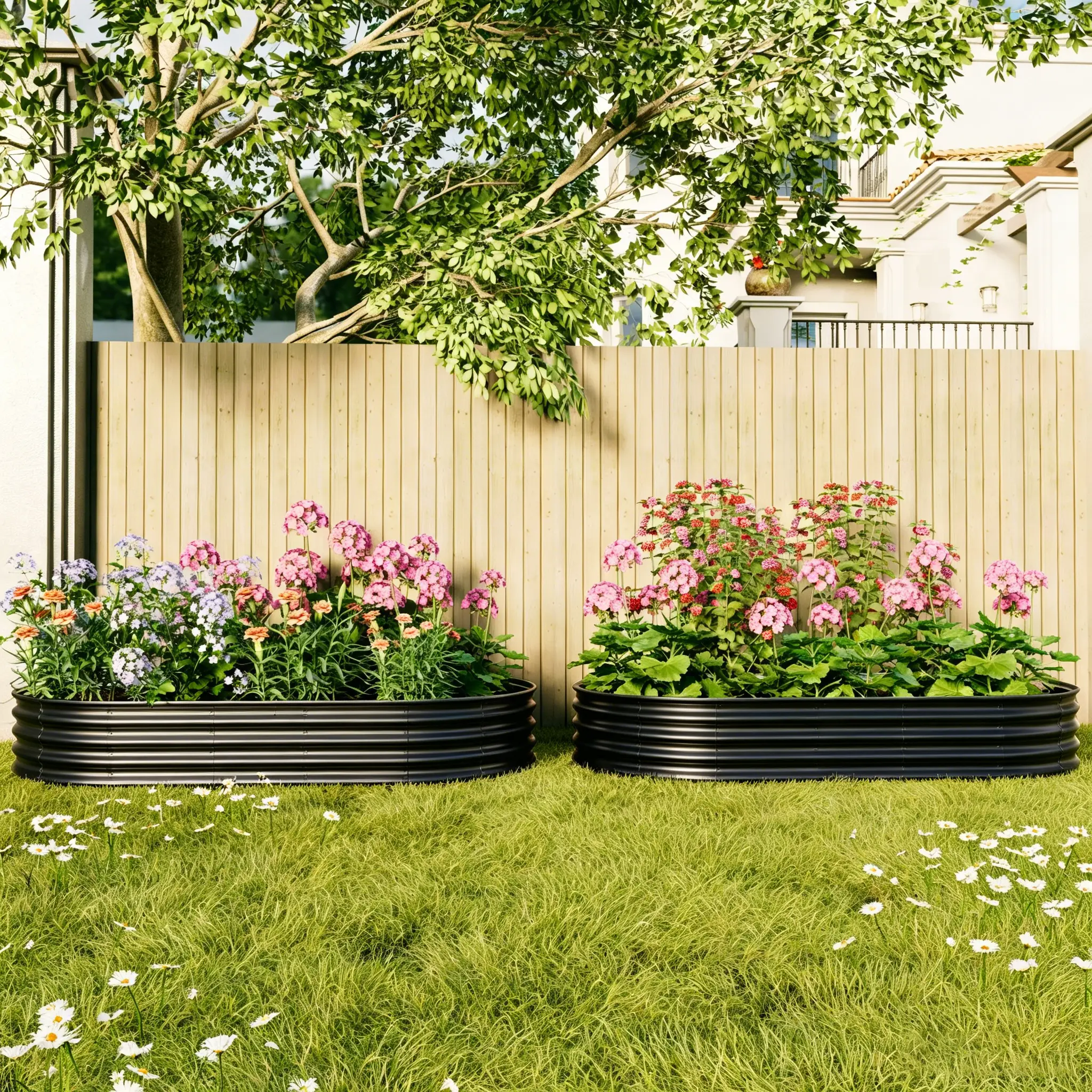 Galvanized Raised Garden Bed 8x4x1ft by HouseOfZazla