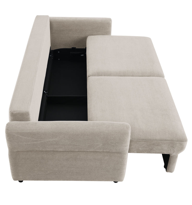 Haran Fabric Pull-Out Sleeper with Storage by HouseOfZazla