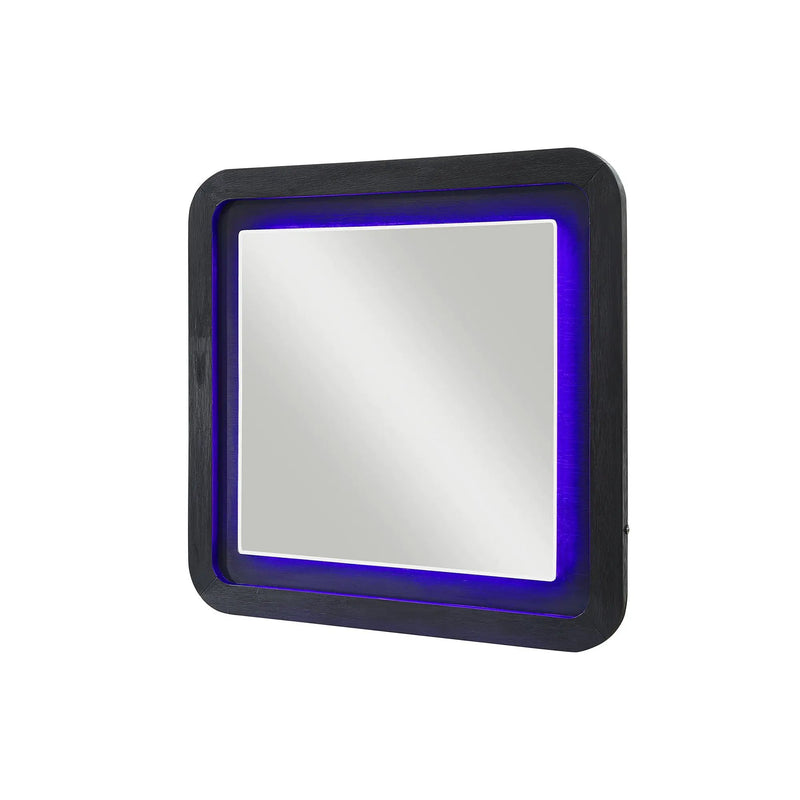 Beverly - Large Scale Wall Mirror For Dresser, Rounded Edges - Black White by HouseOfZazla