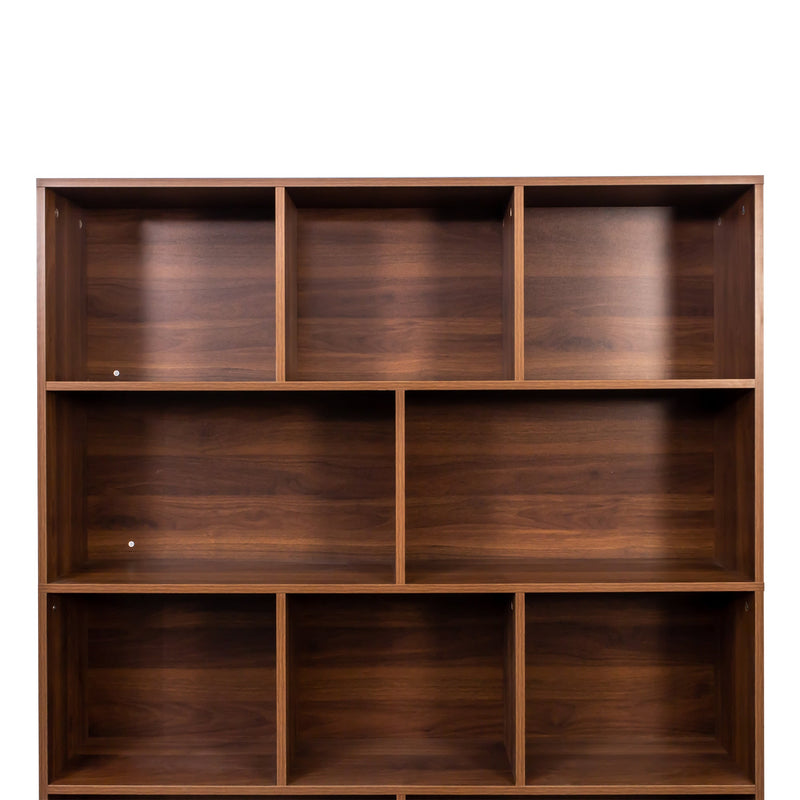 70.87" Tall Bookshelf with 10 Cubes and 3 Doors by HouseOfZazla