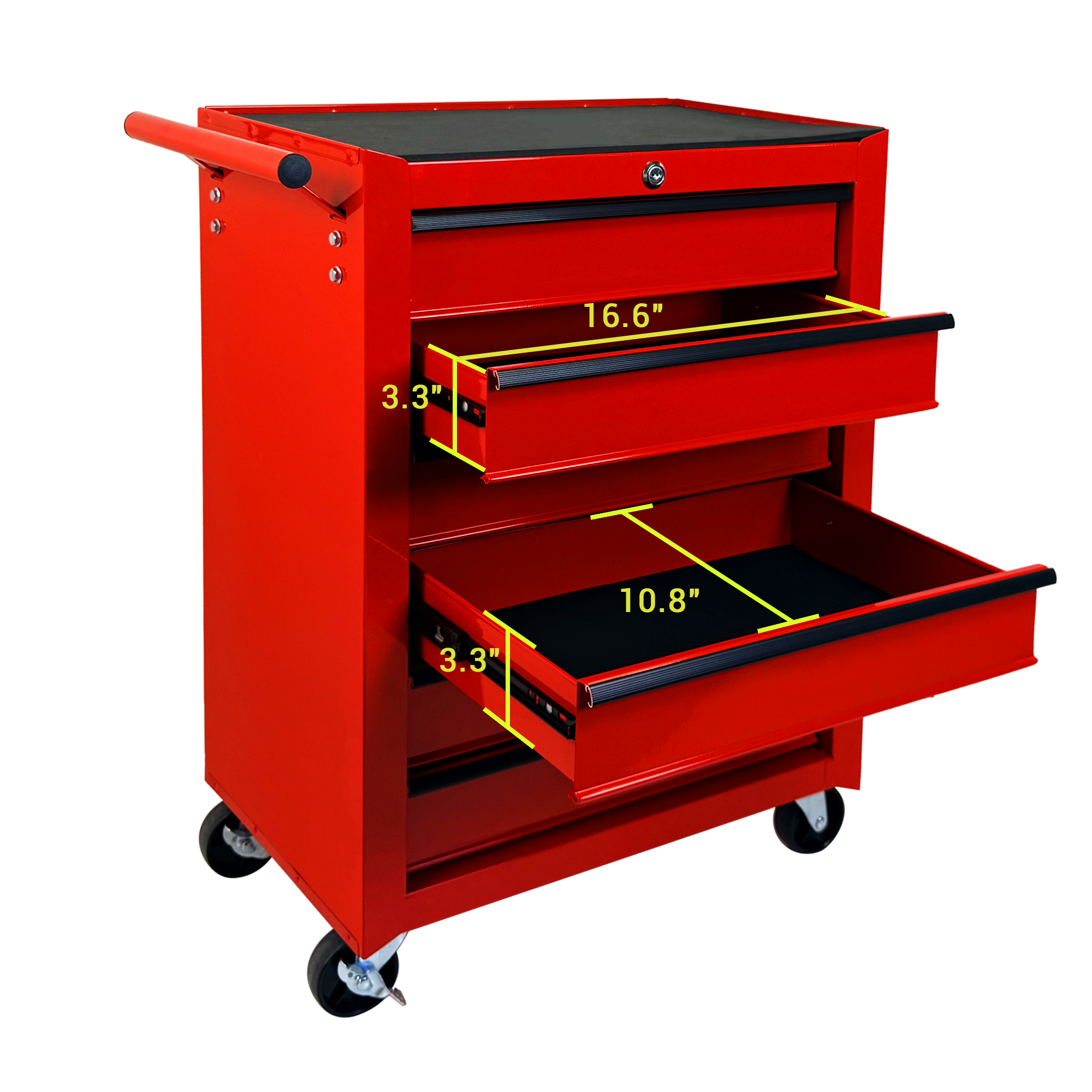 Rolling Metal Tool Chest with 6 Drawers, 20" Steel Storage Cabinet by HouseOfZazla