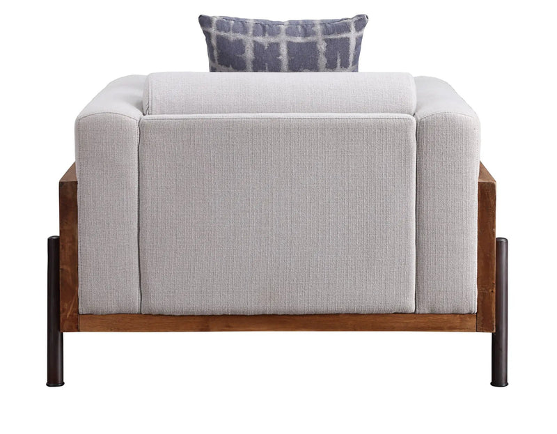 Pelton - Chair With Pillow - Fabric & Walnut by Unique Piece Furniture