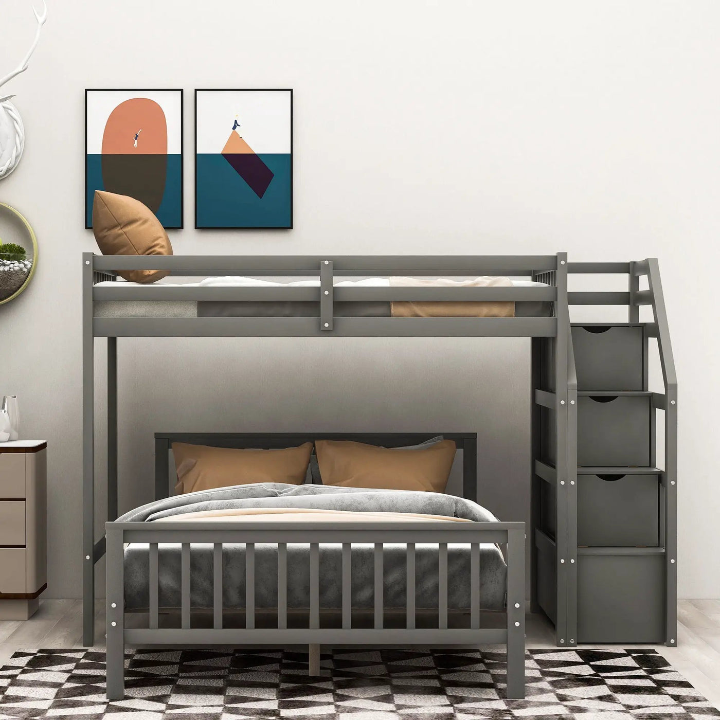 Loft Bed With Staircase And Storage by Unique Piece Furniture