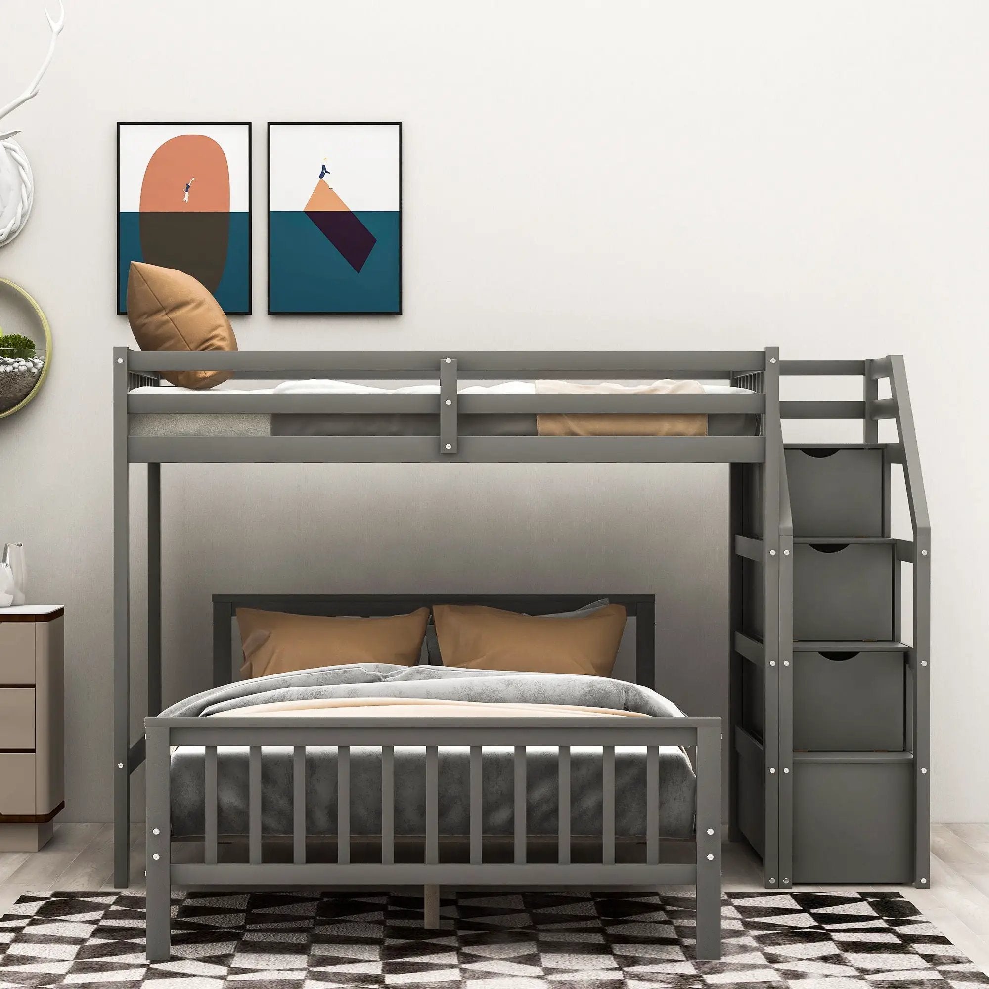 Loft Bed With Staircase And Storage by Unique Piece Furniture