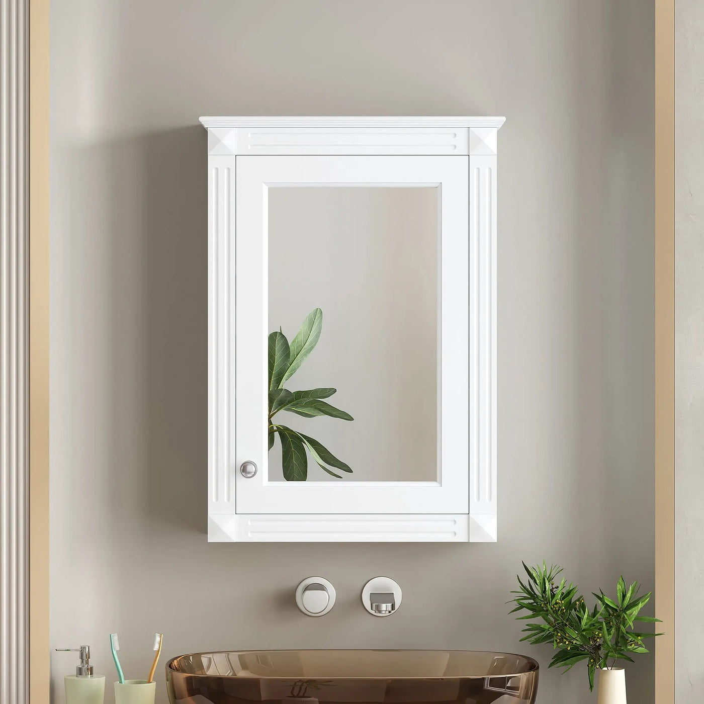 Wall Mounted Bathroom Storage Medicine Cabinet With Mirror by HouseOfZazla