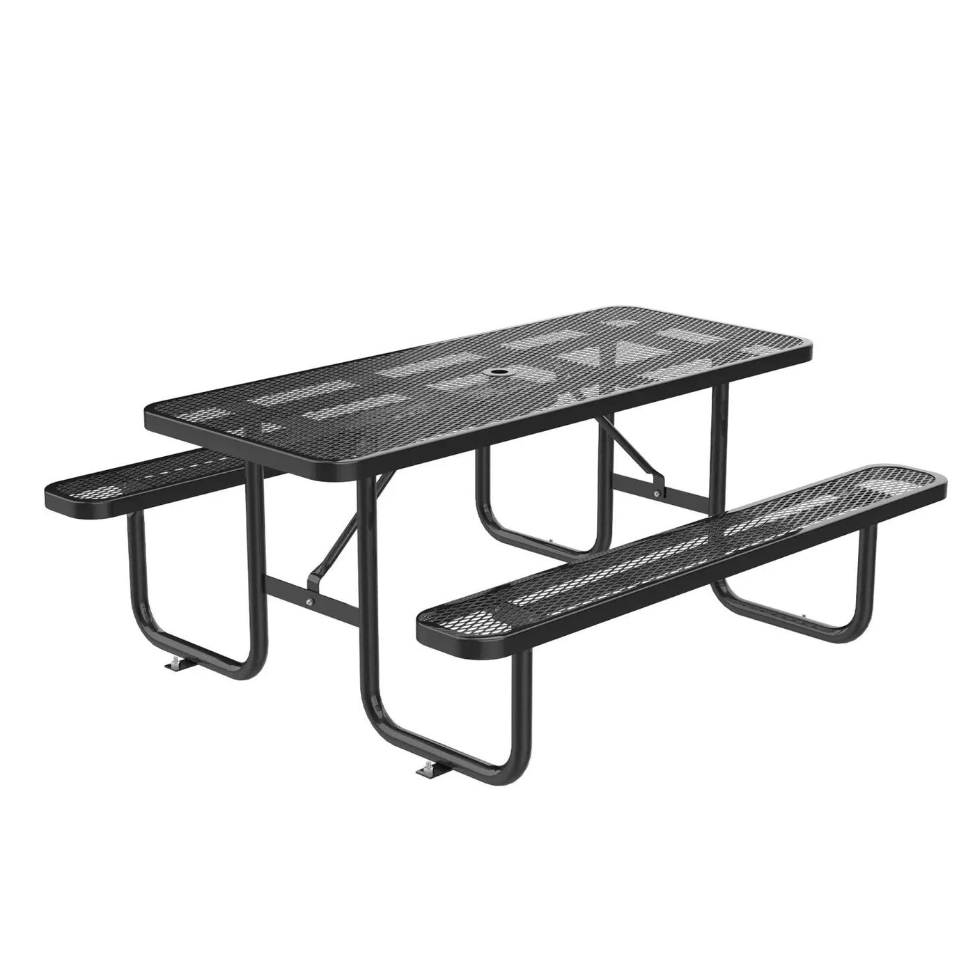 8ft Rectangle Picnic Table With Umbrella Hole by Chery Industrial