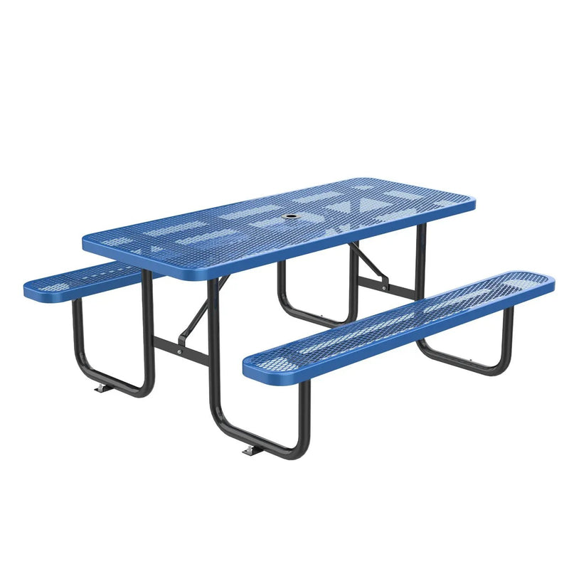 8ft Rectangle Picnic Table With Umbrella Hole by Chery Industrial