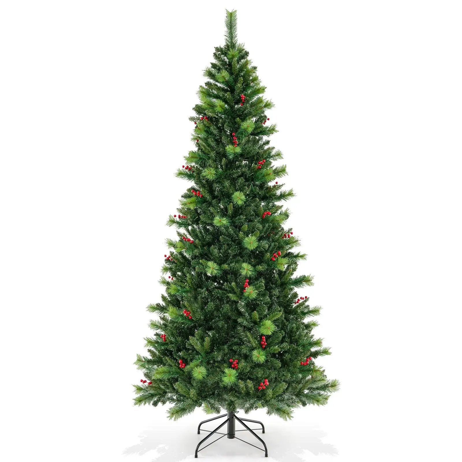 6/7/8 Feet Pre-Lit Artificial Christmas Tree with 300/400/500 LED Lights by DirectDeals