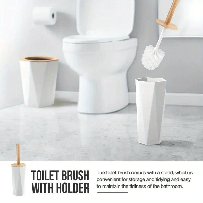 8pcs Bathroom Accessory Sets - Includes Toothbrush Holder, Cup, Soap Dispenser, Dish, Swab Box, Lotion Bottle, Toilet Brush, and Trash Can, Bathroom Supplies, Ideal Housewarming Gift, Bathroom Decor and Accessories by House Of Avana