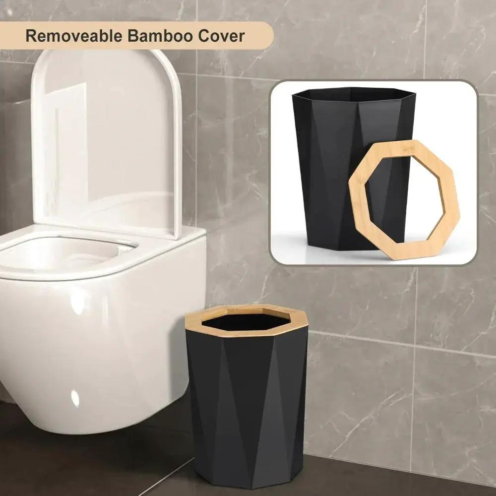 8pcs Bathroom Accessory Sets - Includes Toothbrush Holder, Cup, Soap Dispenser, Dish, Swab Box, Lotion Bottle, Toilet Brush, and Trash Can, Bathroom Supplies, Ideal Housewarming Gift, Bathroom Decor and Accessories by House Of Avana