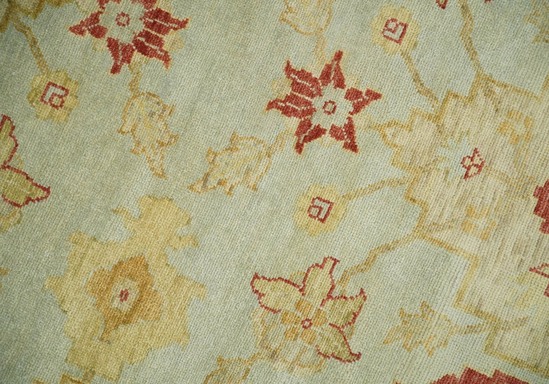 8x10 Fine Hand Knotted Beige and Rust Traditional Vintage Persian Antique Wool Rug by The Rug Decor