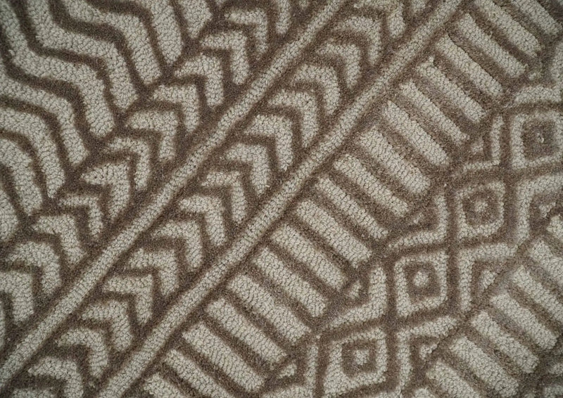8x10 Hand Tufted Ivory and Bronze Stripes Pattern Rug Multi Size Living Room and Bedroom Rug | TRD6530810S by The Rug Decor