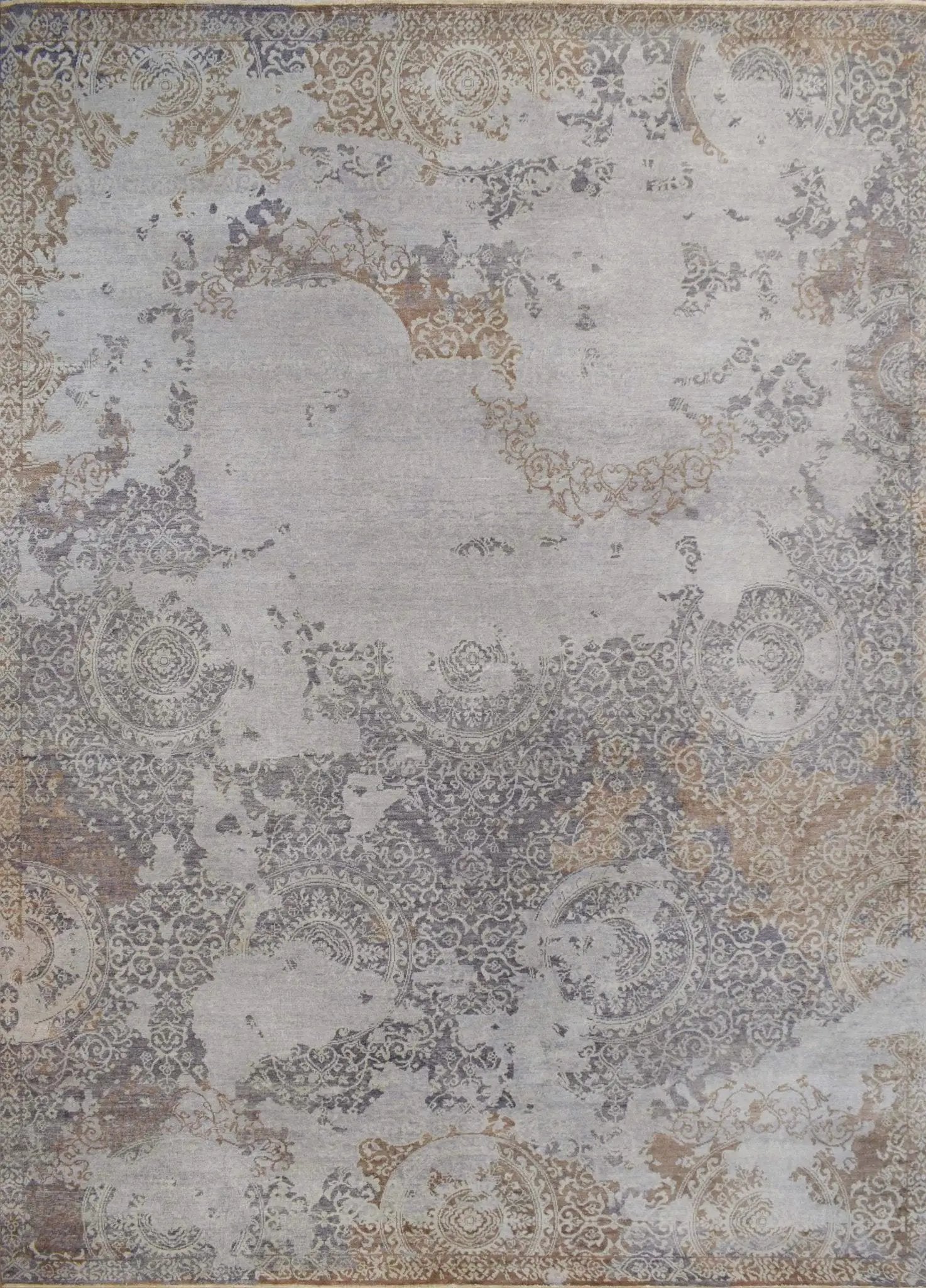 Brown Traditional Style Hand Knotted Wool 8x10 Area Rug by The Rug Decor