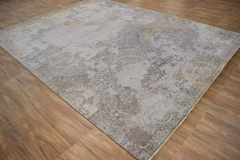 Brown Traditional Style Hand Knotted Wool 8x10 Area Rug by The Rug Decor
