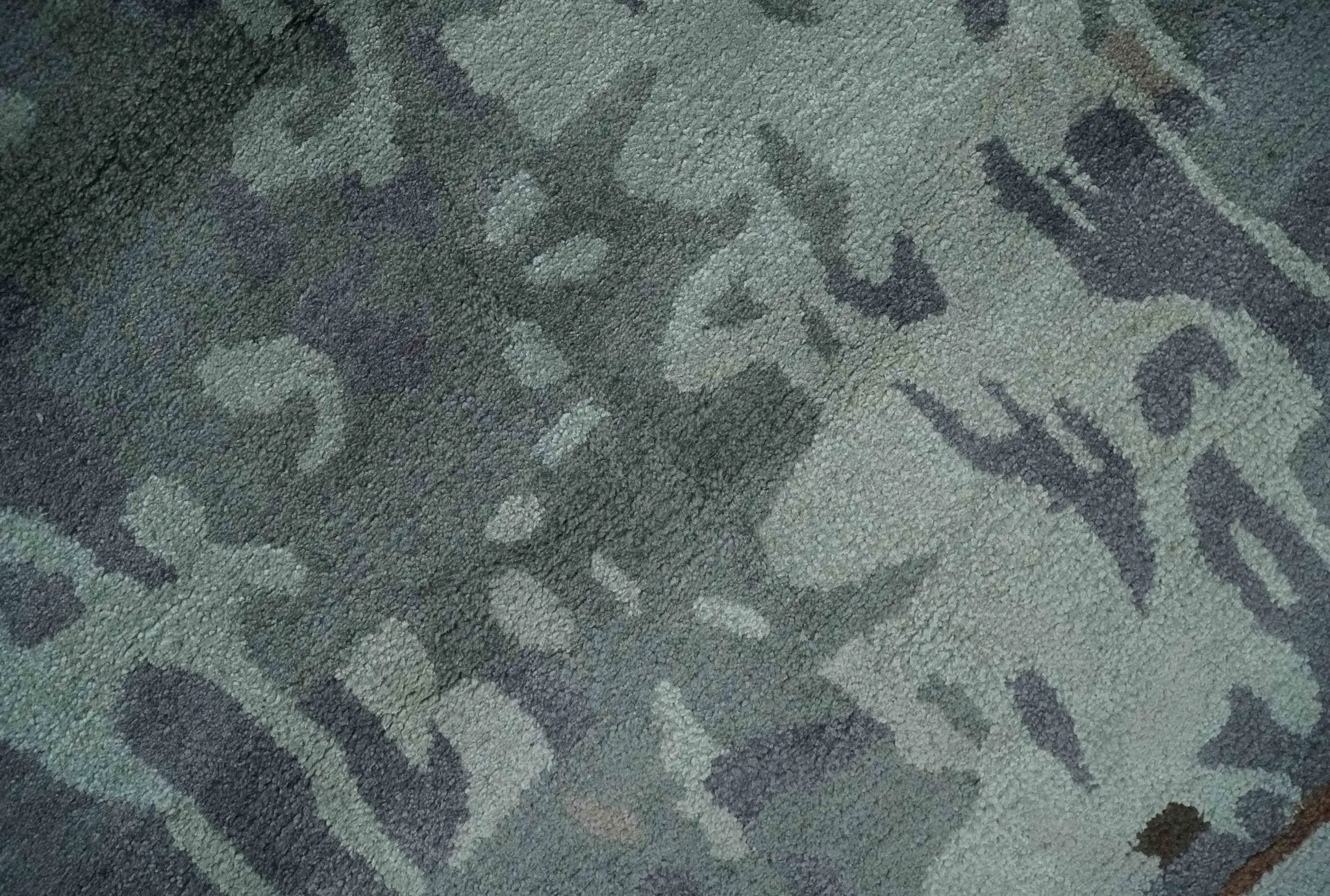 8x11 Gray, Silver and Brown Modern Abstract Hand Tufted wool and Art silk Area Rug by The Rug Decor