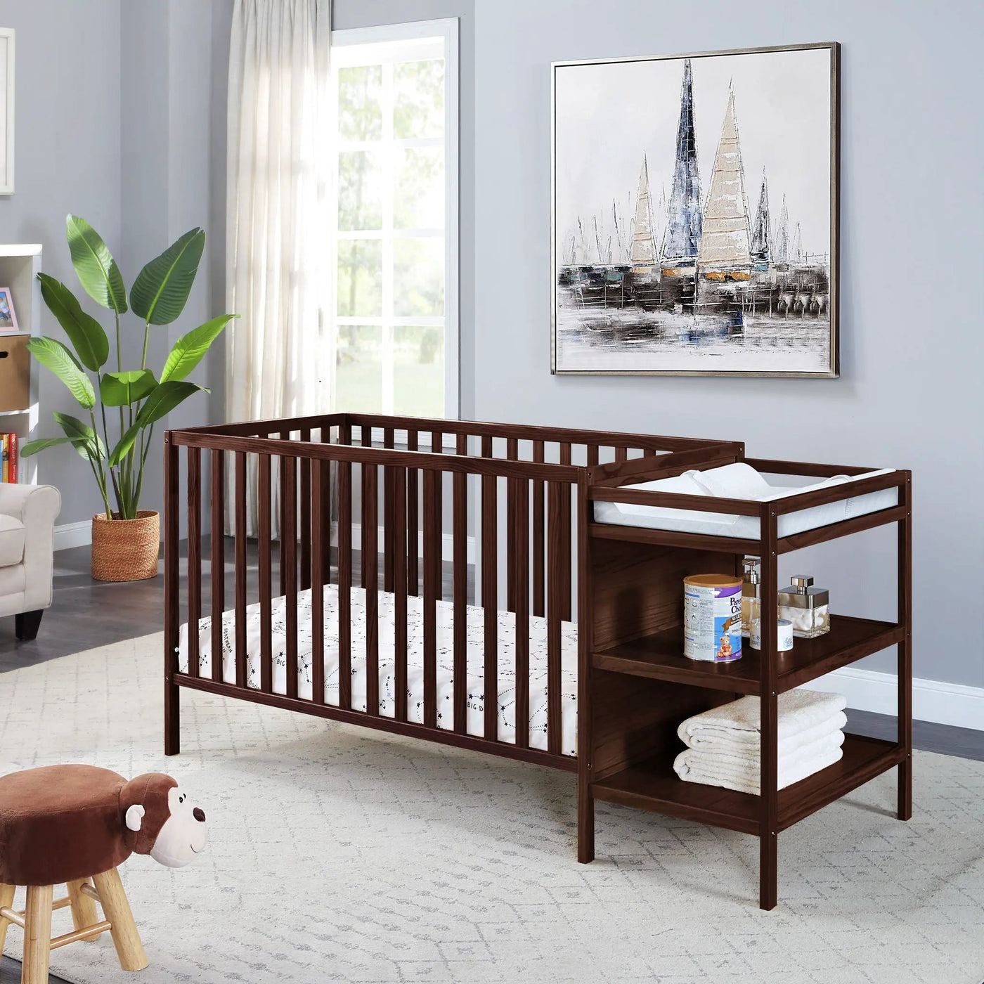 Palmer - 3-in-1 Convertible Crib / Changer Combo by Unique Piece Furniture