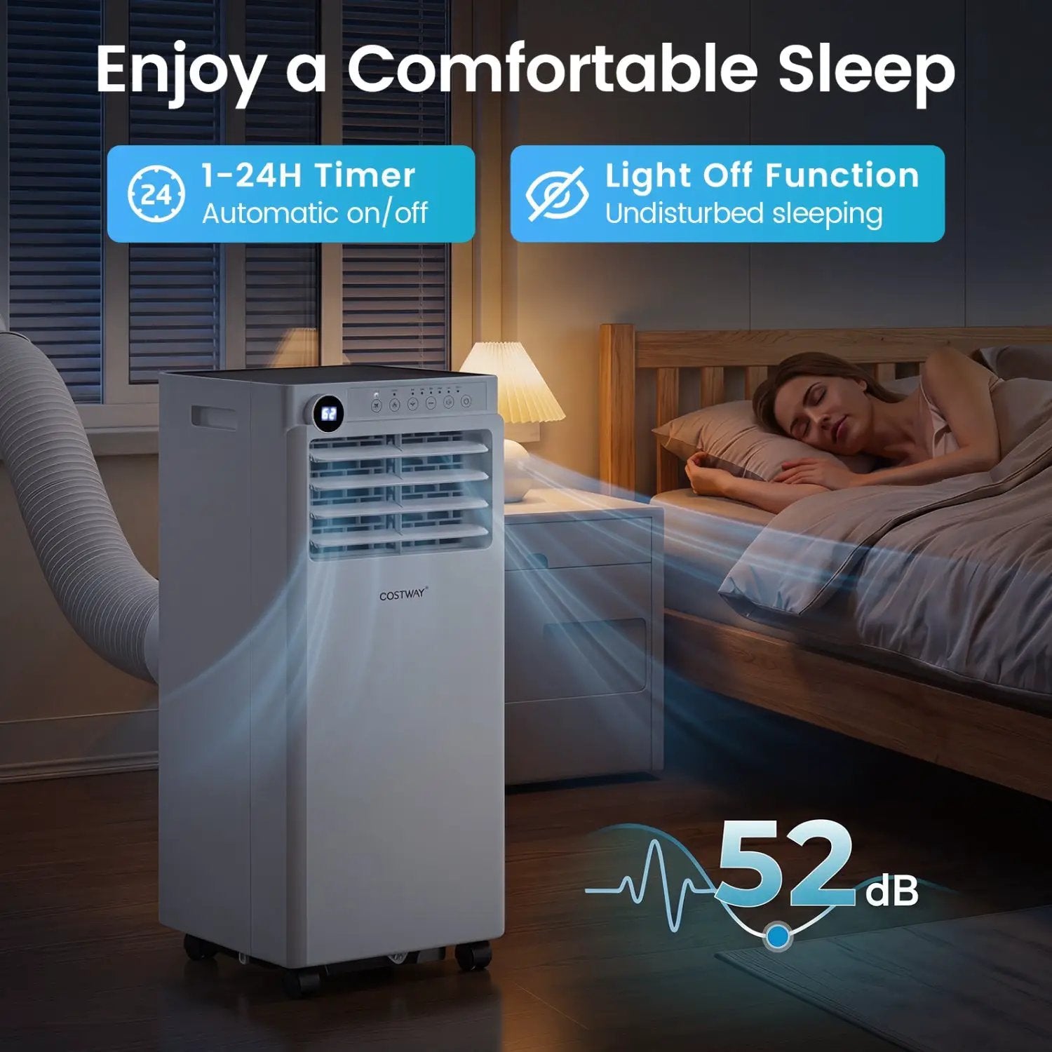 9000 BTU Portable Air Conditioner with Dehumidifier & Timer by DirectDeals