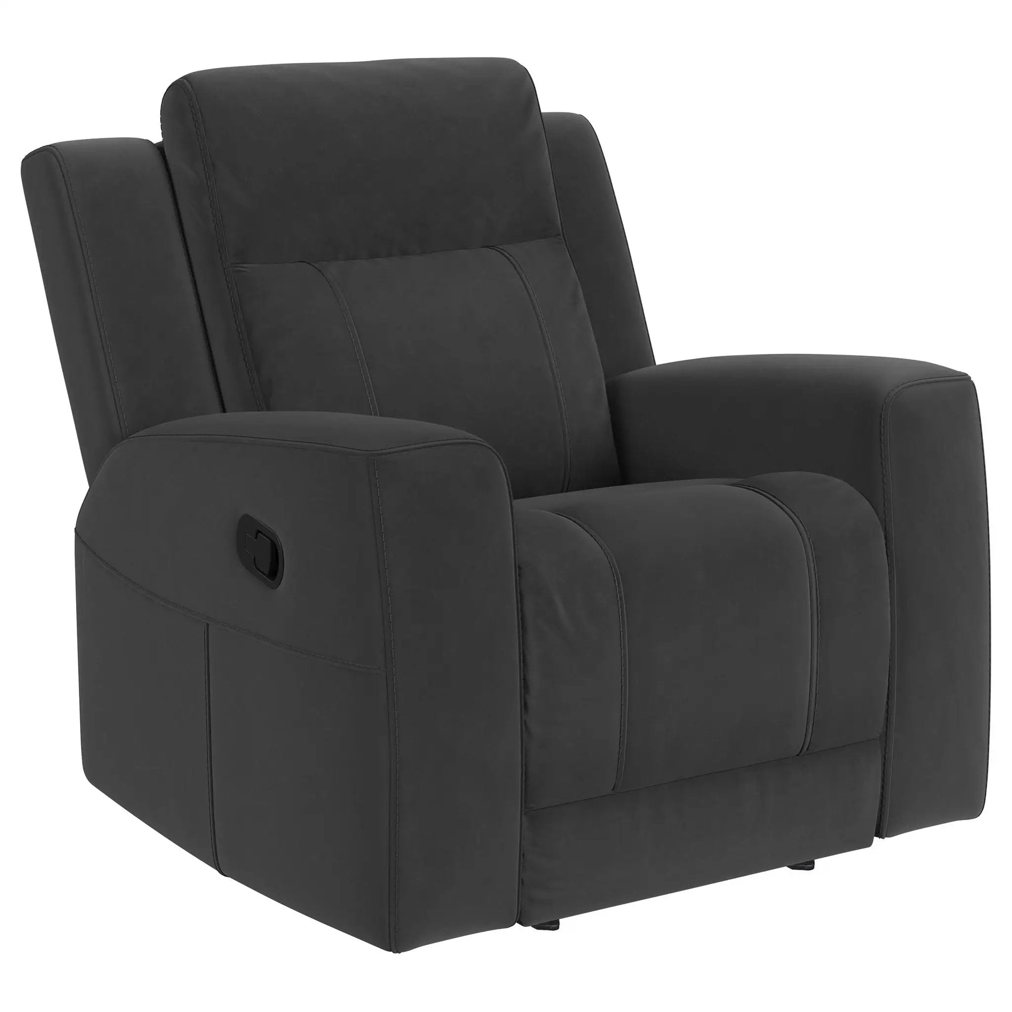 Brentwood Upholstered Recliner Chair Dark Charcoal by Unique Piece Furniture