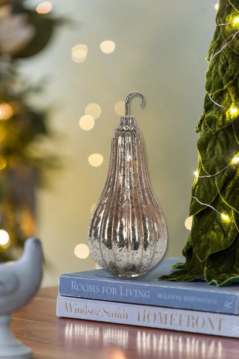 Foil Glass Lustre Mercury Gourd Ornament by HouseOfZazla