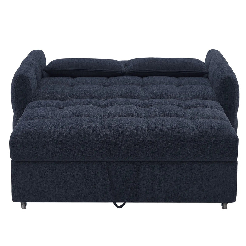 Loveseat Sofa Pull-Out Bed With Adjustable Backrest, 3 USB Ports And 2 Lumbar Pillows For Living Room by HouseOfZazla