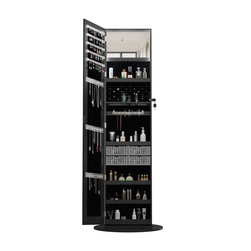 Swivel Jewelry Cabinet With Full Length Mirror by Unique Piece Furniture