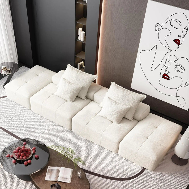 Modern Oversized DIY Combination Modular Sectional Sofa With Pillows by HouseOfZazla