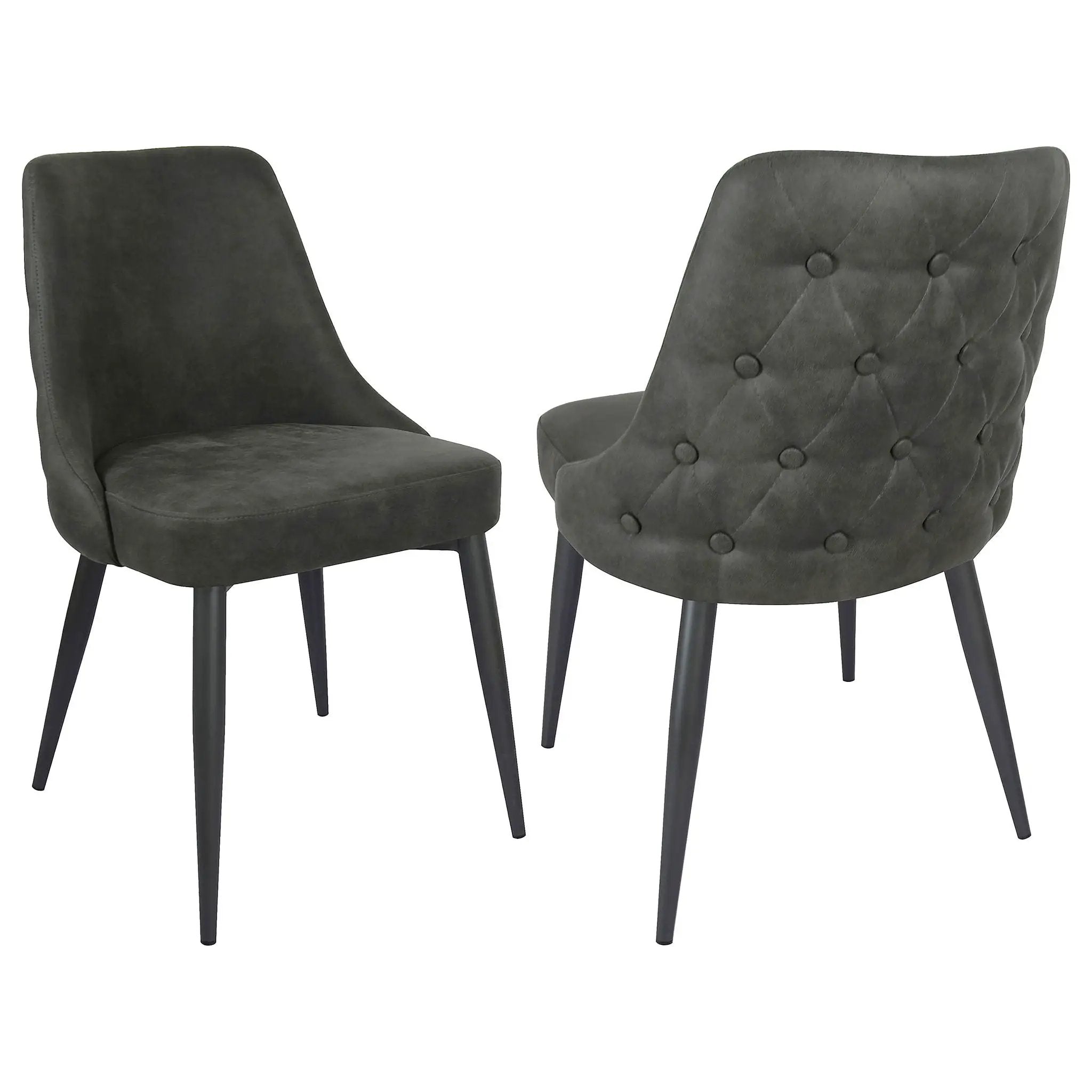 Cosmo Upholstered Dining Side Chair Grey (Set of 2) by Unique Piece Furniture