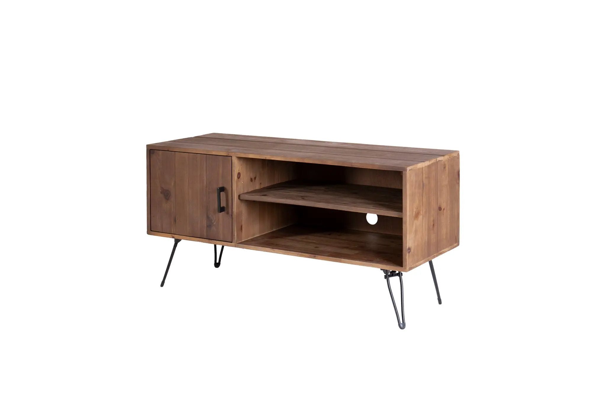 Simple, Modern, Vintage Reclaimed Wood TV Stand Media Table For Living Room - Natural by Unique Piece Furniture