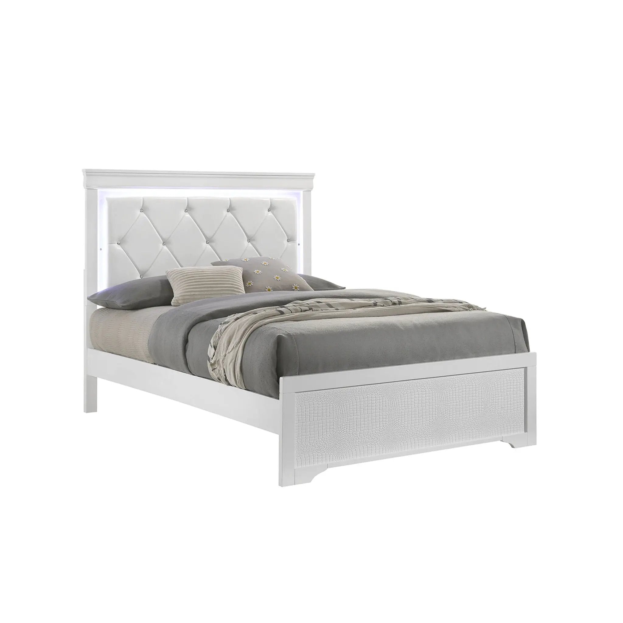Blaze - Modern Bed With LED Headboard
