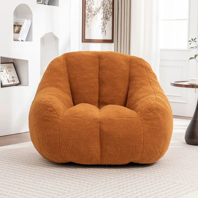 Comfy Bean Bag Chair With Memory Foam Filler, Tufted Soft by Unique Piece Furniture