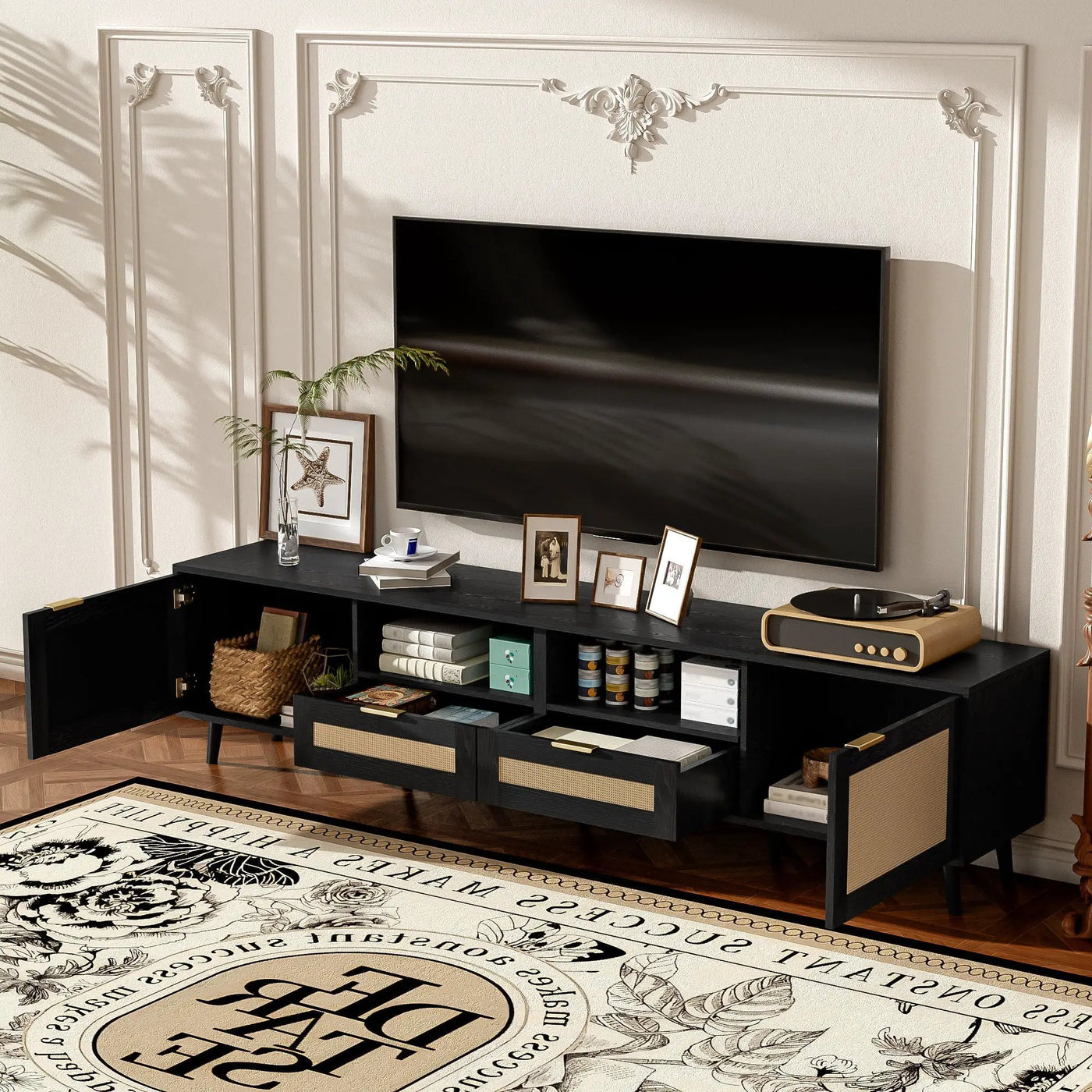 TV Stand, Media Console With Cable Management by Unique Piece Furniture