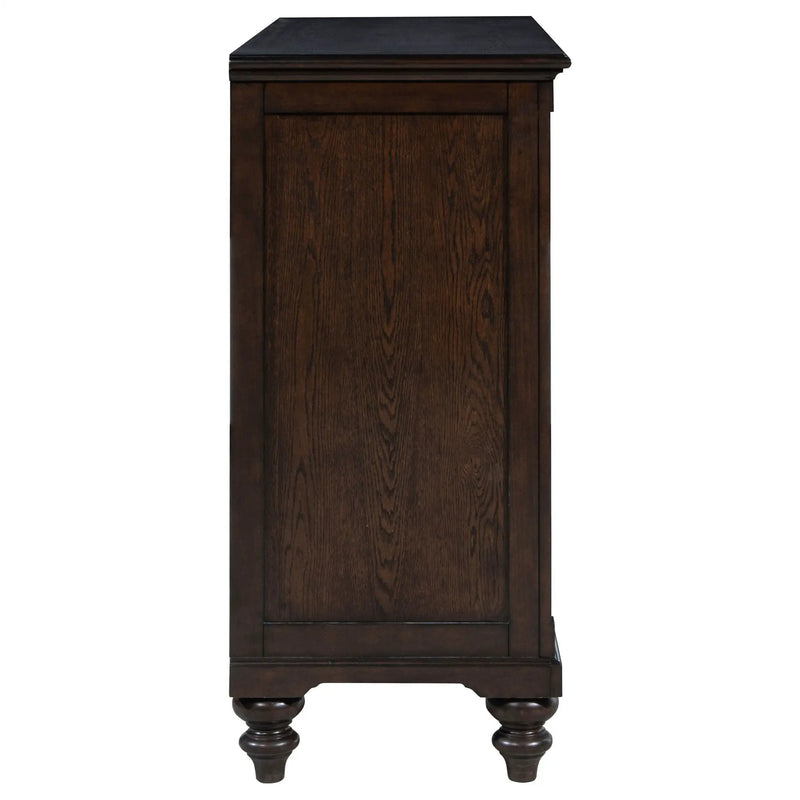 Berwick - 8 Drawer Dresser Cabinet With Felt Lined Drawers - Dark Oak by HouseOfZazla