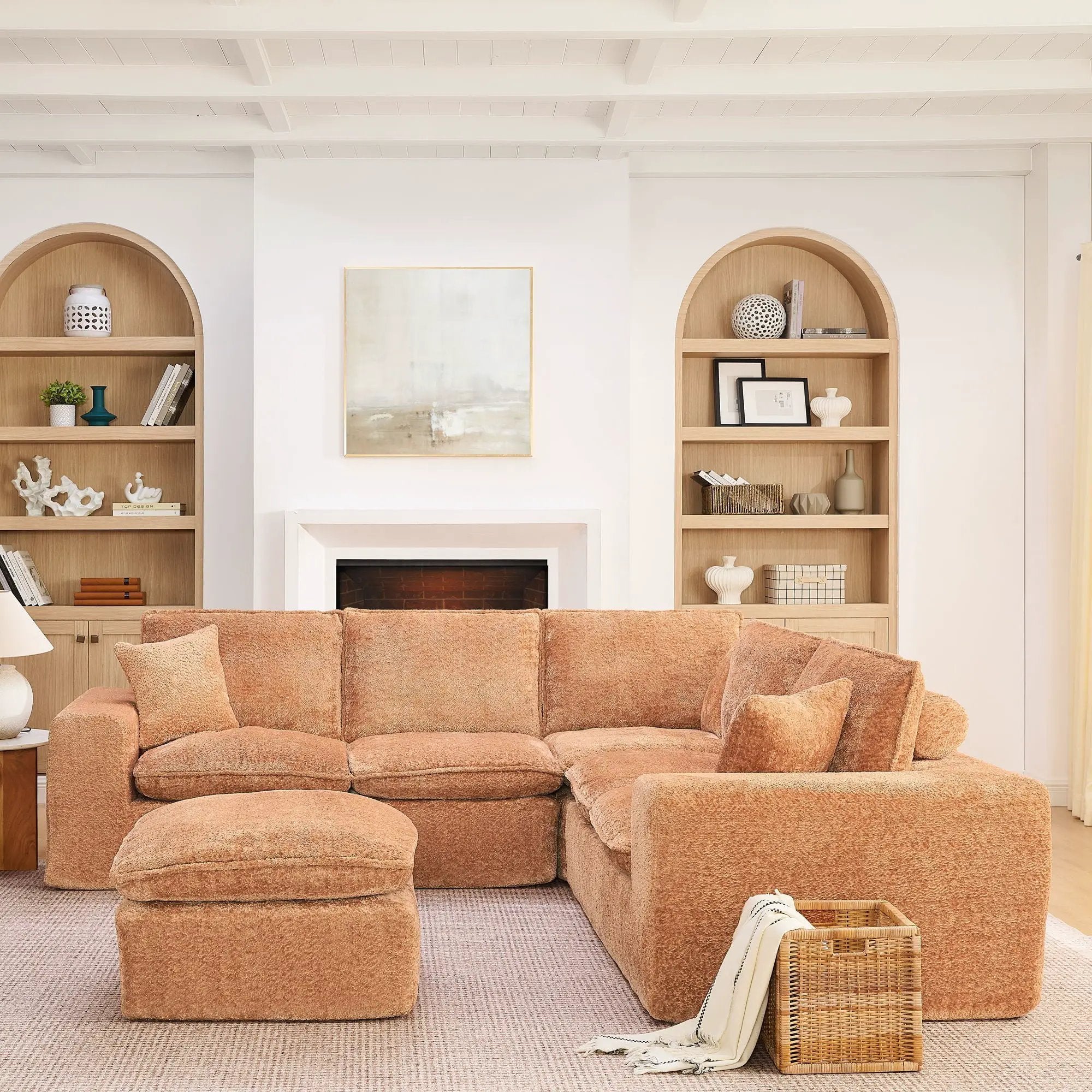 Sectional Sofa With Moveable Ottoman by Unique Piece Furniture