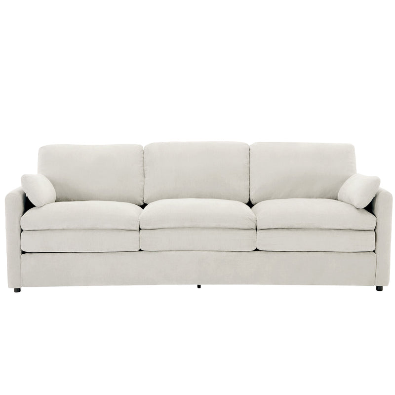 Cozy Upholstered 3-Seater Sofa with Plush Double Cushion and Ergonomic Design by BLAKHOM