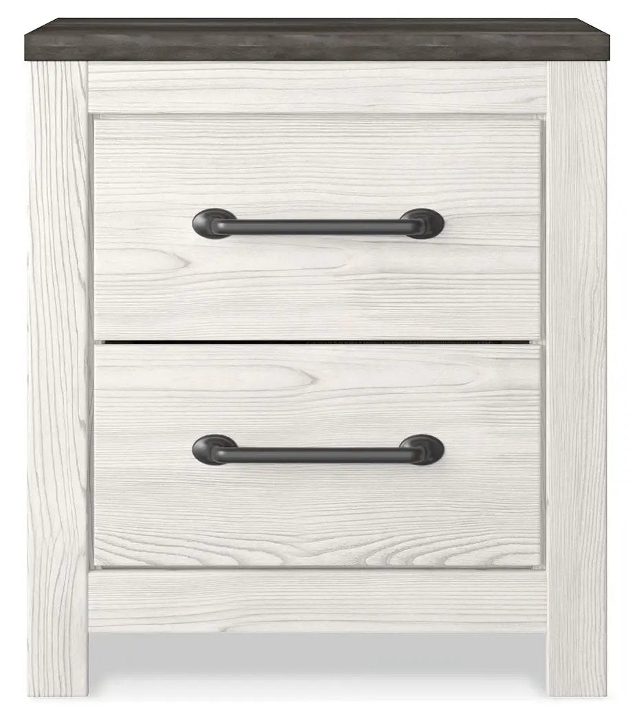 Gerridan - Two Drawer Night Stand - White / Gray by Unique Piece Furniture
