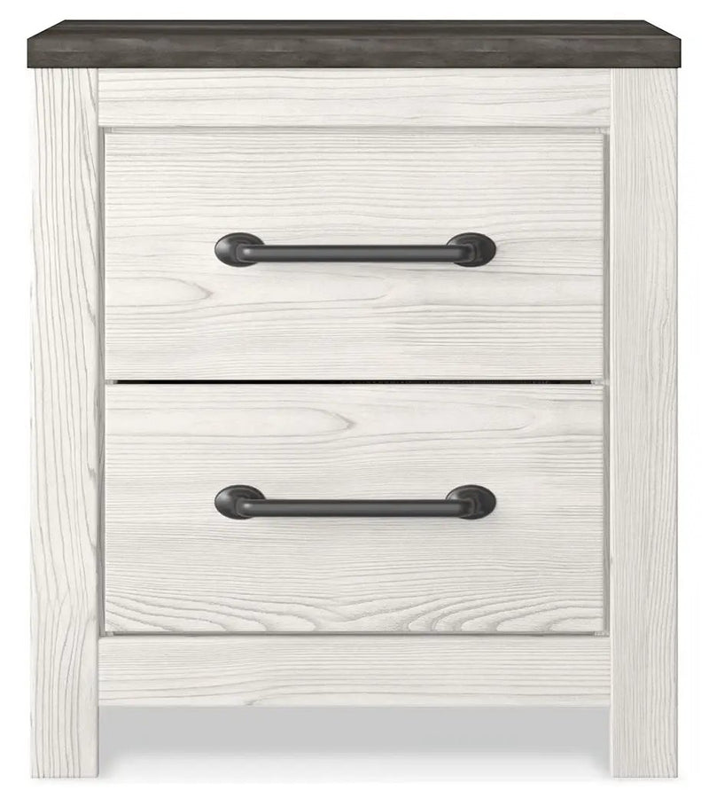 Gerridan - Two Drawer Night Stand - White / Gray by Unique Piece Furniture