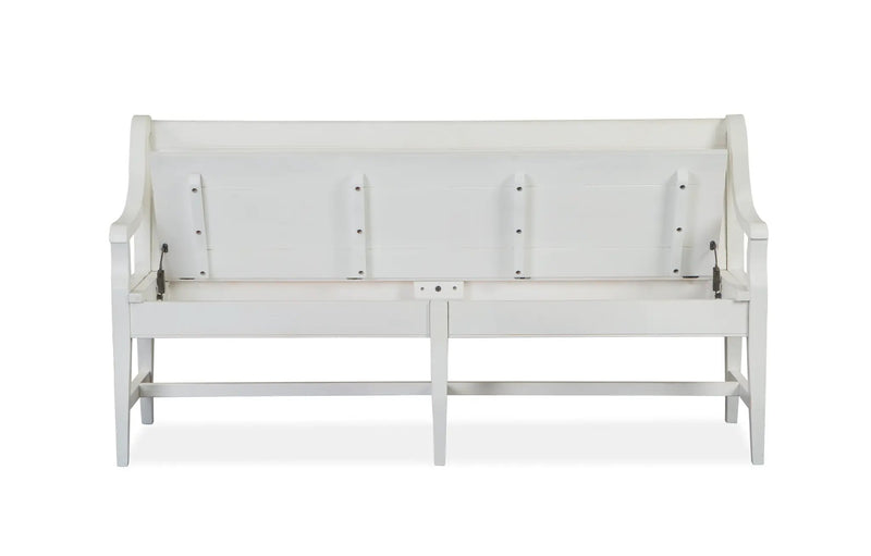 Heron Cove - Bench With Back - Chalk White by Unique Piece Furniture