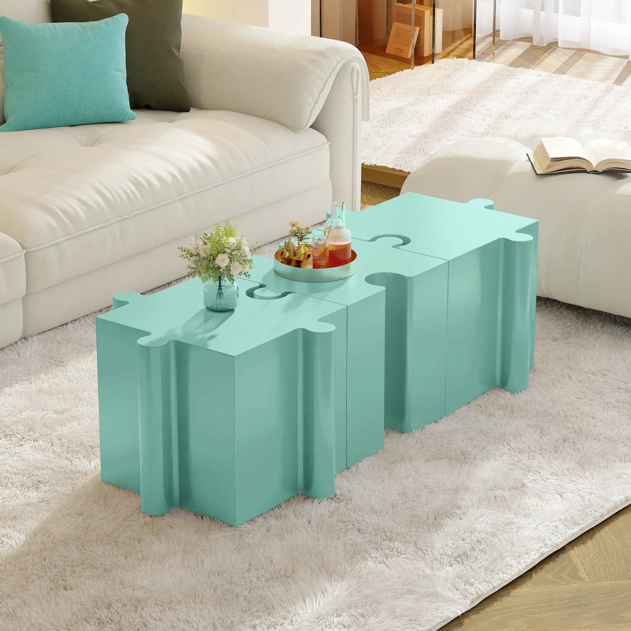 Puzzle Art Side Table by HouseOfZazla